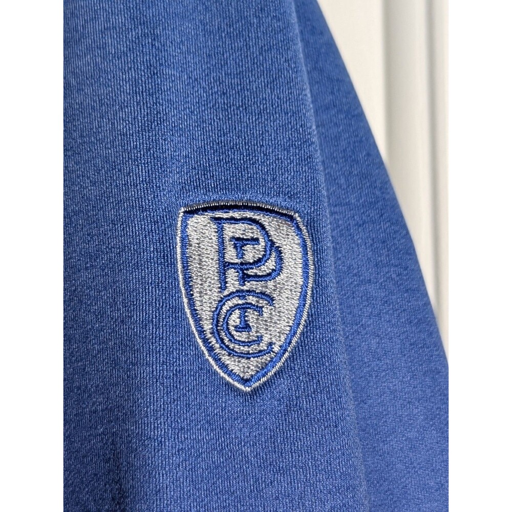 Peter Millar Perth Performance Golf Pullover Mens XL Blue Ombre L/S !/4 Zip Logo - Picture 4 of 10